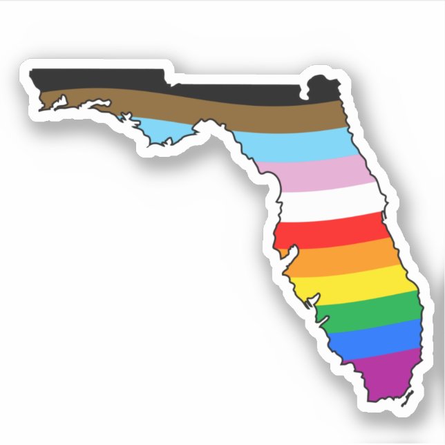 Sticker Fierté du progrès de Floride (Devant)