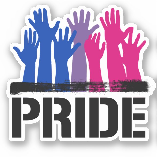 Sticker Fierté ensemble bisexuelle (Devant)