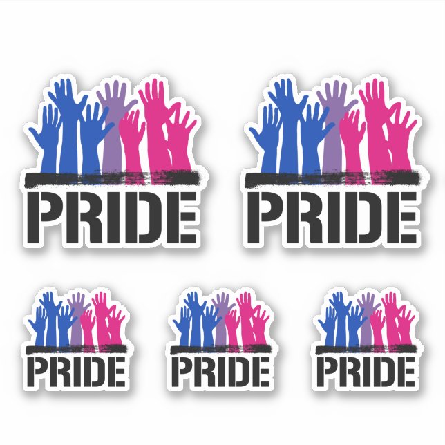 Sticker Fierté ensemble bisexuelle (Devant)