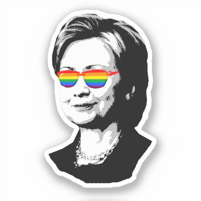 Sticker Fierté gay d'Hillary Clinton (Recto)