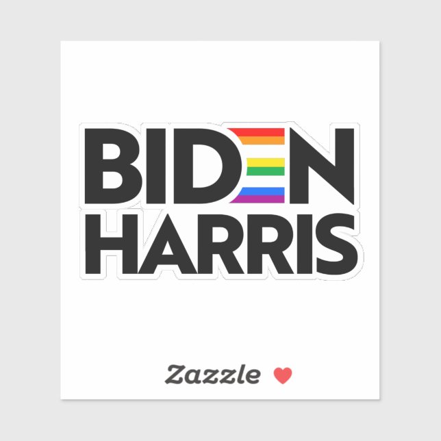 Sticker Fierté LGBTQ pour Biden Harris (Feuille)