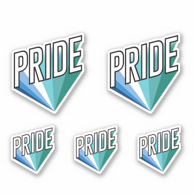 Sticker Fierté masculine gay éclatée (Devant)