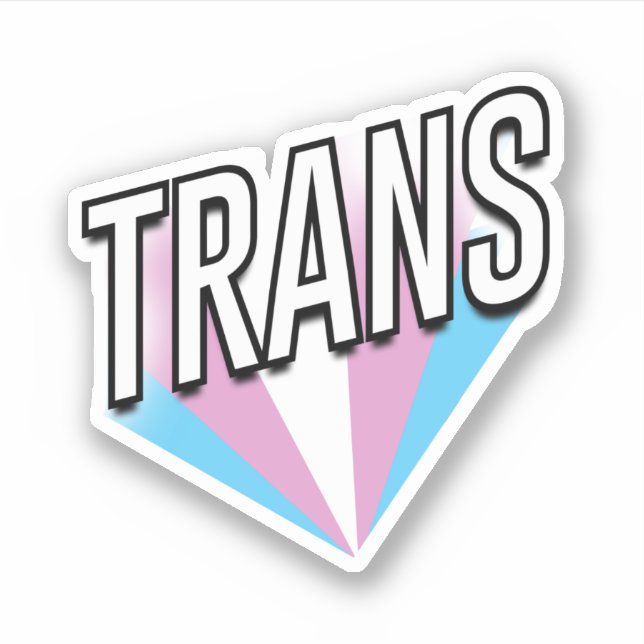 Sticker Fierté Trans éclate Trans (Devant)
