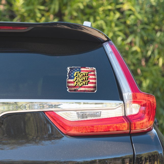 Sticker Fight Fight Fight - élection Donal Trump (Côté voiture)