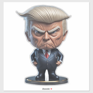 Sticker Figure caricature de Donald Trump