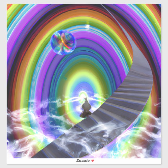 Sticker Figure de mystère au Stargate interdimensionnel (Feuille)