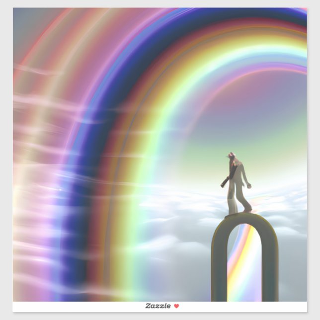 Sticker Figure de mystère au Stargate interdimensionnel (Feuille)