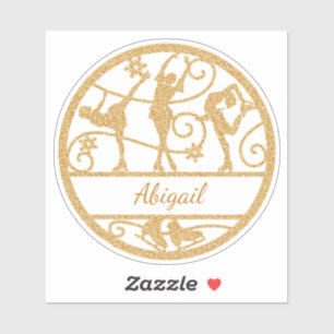 Sticker Figure Patinage Nom personnalisé Vynil