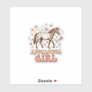 Sticker Fille Appaloosa Vintage Cheval Occidental T-Shirt