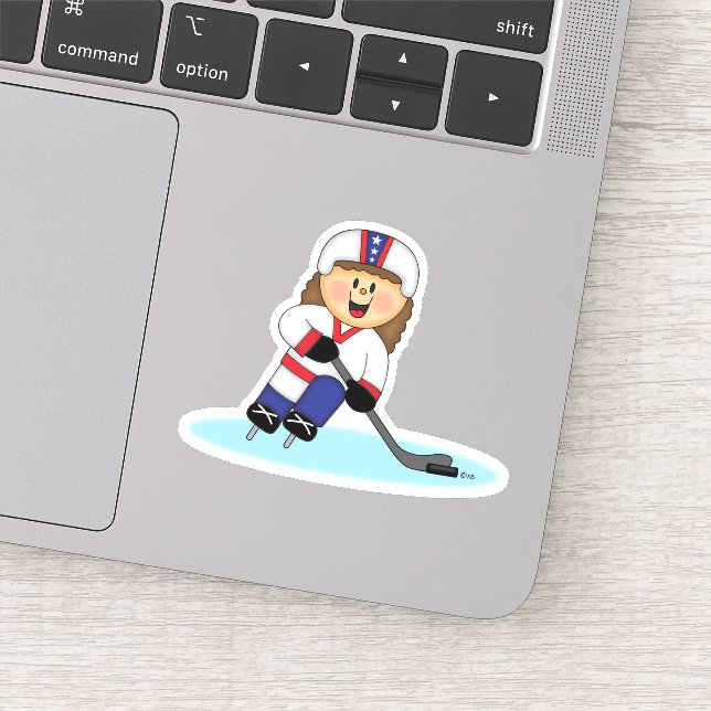 Sticker Fille de hockey JollyKins (Détail)