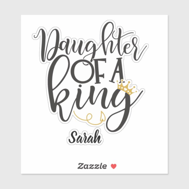 Sticker Fille d'un roi  (Feuille)