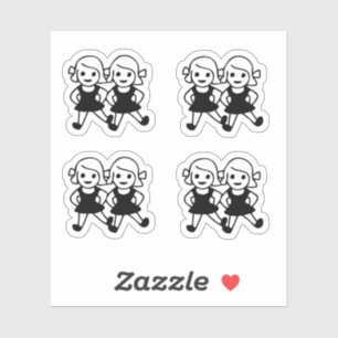 Sticker fille Emoji mignon amis