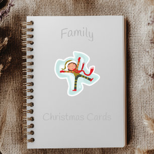 Sticker Fille Faisant Un Ange De Neige