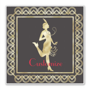 Sticker Fille Flapper des années 1920 Thunder_Cove
