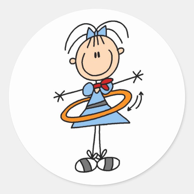 Sticker fille Hula Hoop (Devant)