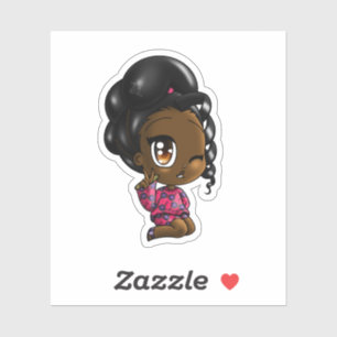 Sticker Fille noire