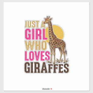 Sticker Fille qui aime les girafes Vintage Girafe T-shirt