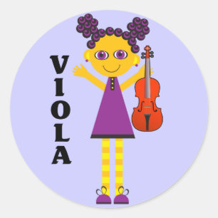 Sticker fille Viola mignonne