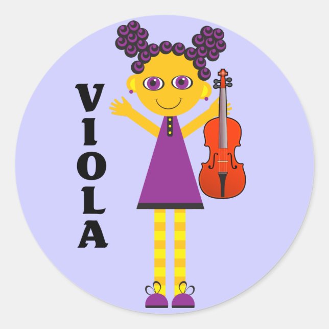 Sticker fille Viola mignonne (Devant)