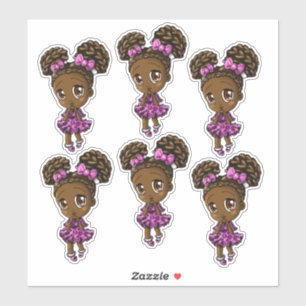 Sticker Filles afro-américaines