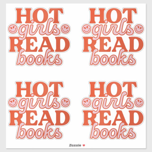 Sticker Filles Chaudes Lisent Des Livres (Feuille)
