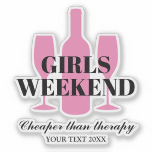 Sticker Filles week-end à l'extérieur Voyage dégustation d