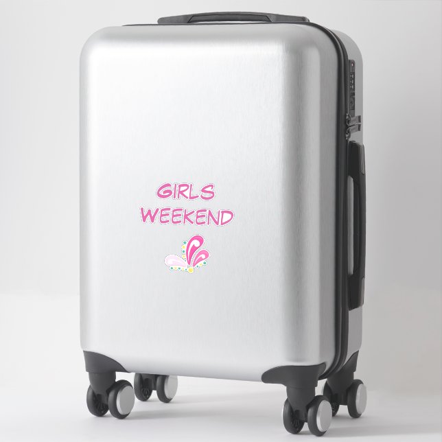 Sticker Filles Weekend Magenta brillant (Sur valise)