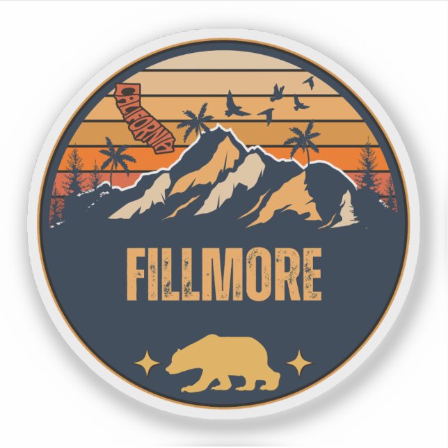 Sticker Fillmore, Californie (Devant)