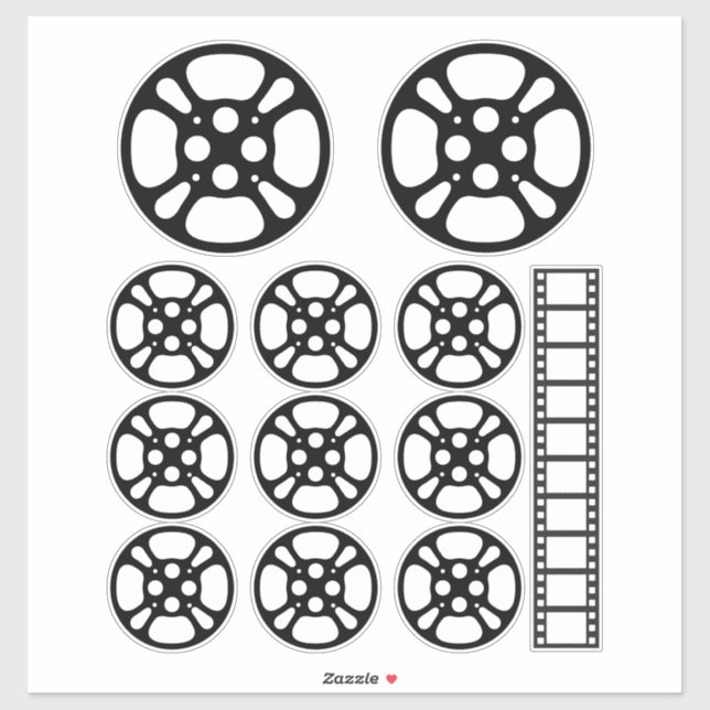 Sticker Film Reel / Movie Reel Temporary Tattoo (Feuille)