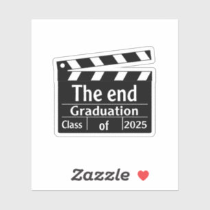 Sticker Fin de la graduation 2025 Cinema Graduate