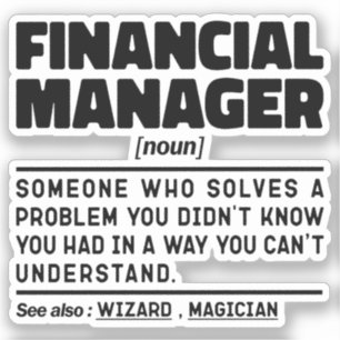 Sticker Financial Manager Noun Management Inspiration
