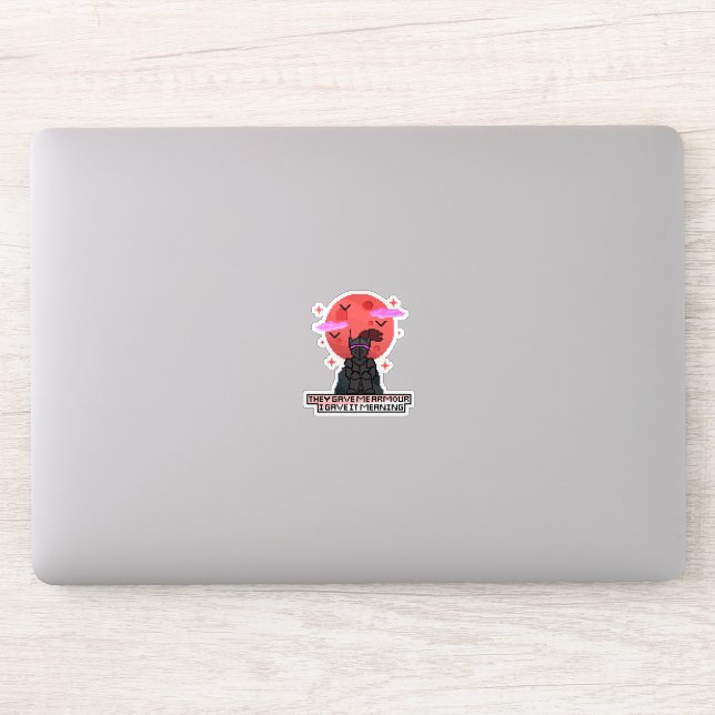 Sticker Finn le Chevalier Pixel – Lune cramoisie (Ordinateur)