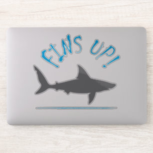 Sticker Fins Up Great White Shark Plongée sous-marine Funn