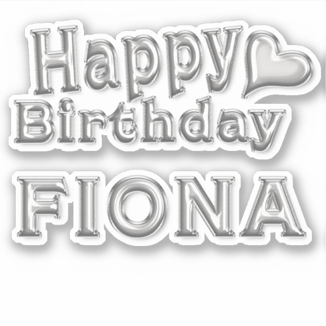 Sticker Fiona Happy Birthday (Devant)