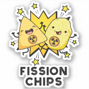 Sticker Fission Chips drôle Physique jeu alimentaire