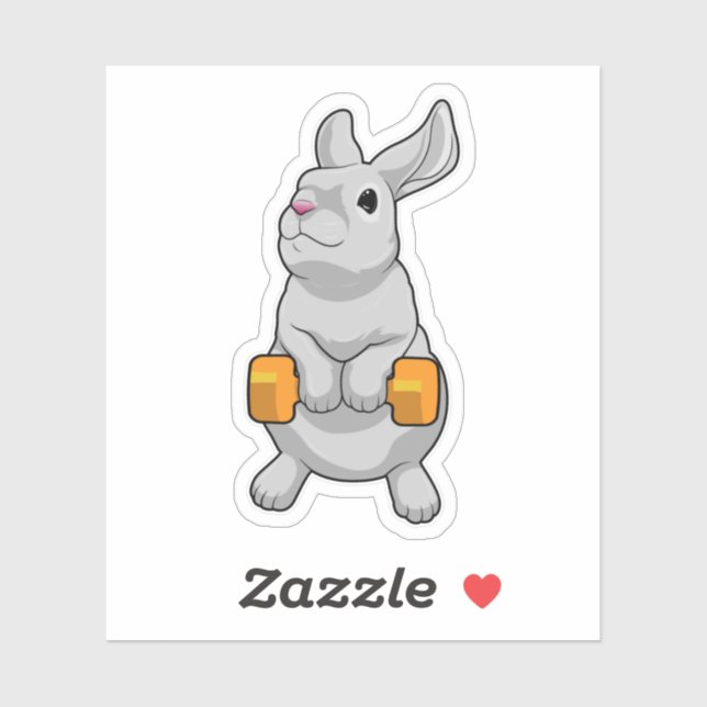 Sticker Fitness Rabbit Dumbbell (Feuille)