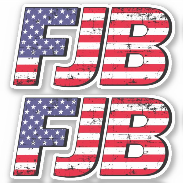 Sticker FJB F Biden Funny anti Biden pro Trump 2024 (Devant)