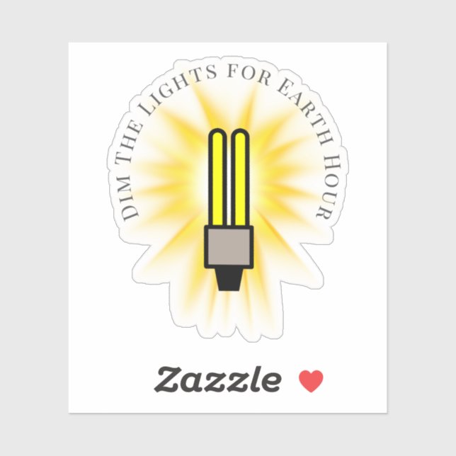 Sticker FL Bulle Dim Les Lumières Heure Terre (Feuille)