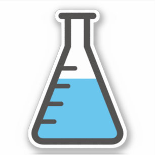 Sticker Flacon Erlenmeyer avec science liquide
