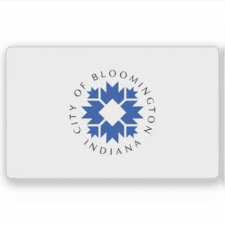 Sticker Flag of Bloomington, Indiana, USA