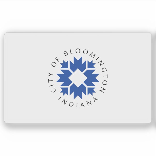 Sticker Flag of Bloomington, Indiana, USA (Devant)