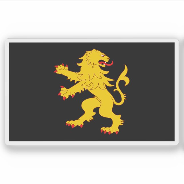 Sticker Flag of Ceredigion (Cardiganshire) county, Wales (Devant)