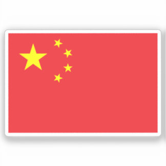 Sticker Flag of China custom-cut 