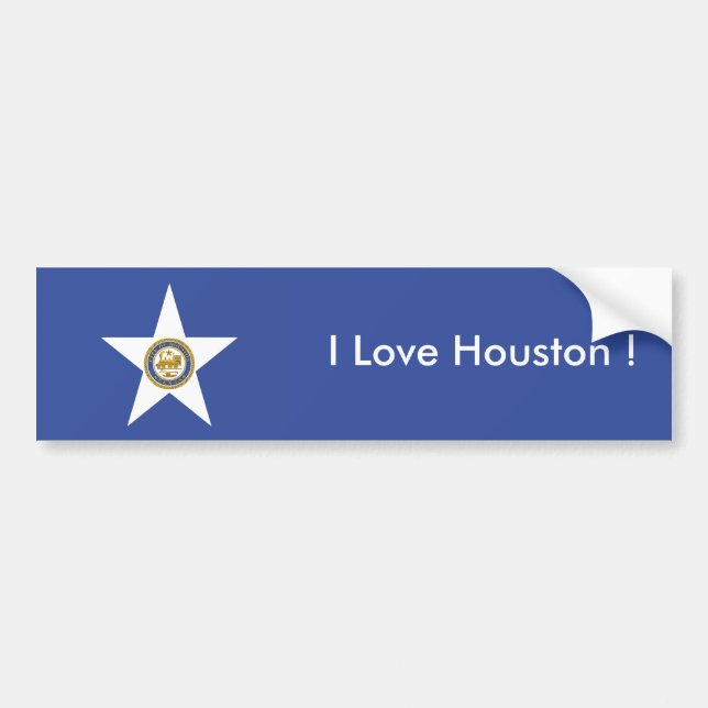 Sticker Flag of Houston City, U.S.A. (Devant)
