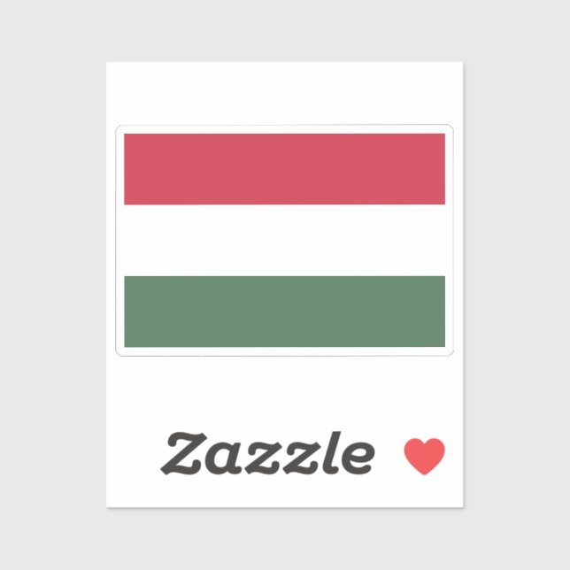 Sticker Flag of Hungary custom-cut  (Feuille)
