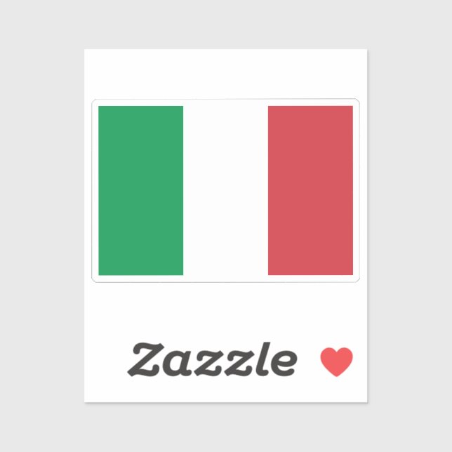 Sticker Flag of Italy custom-cut  (Feuille)