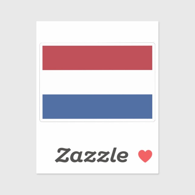Sticker Flag of Netherlands custom-cut  (Feuille)