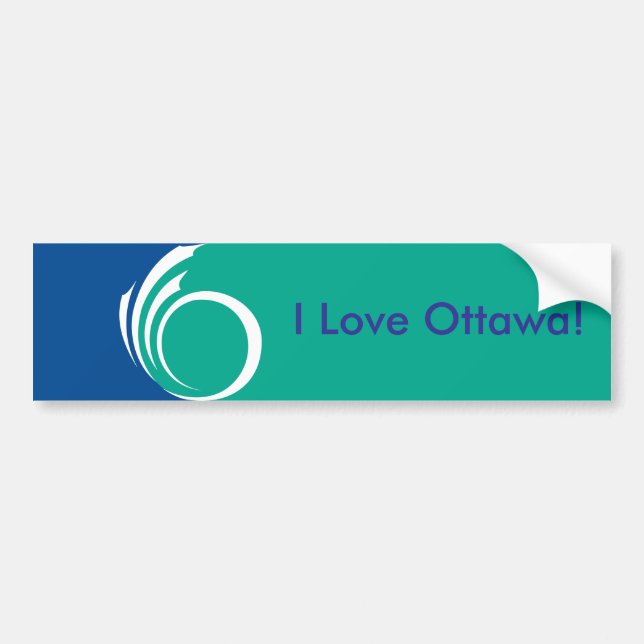 Sticker Flag of Ottawa, Canada (Devant)
