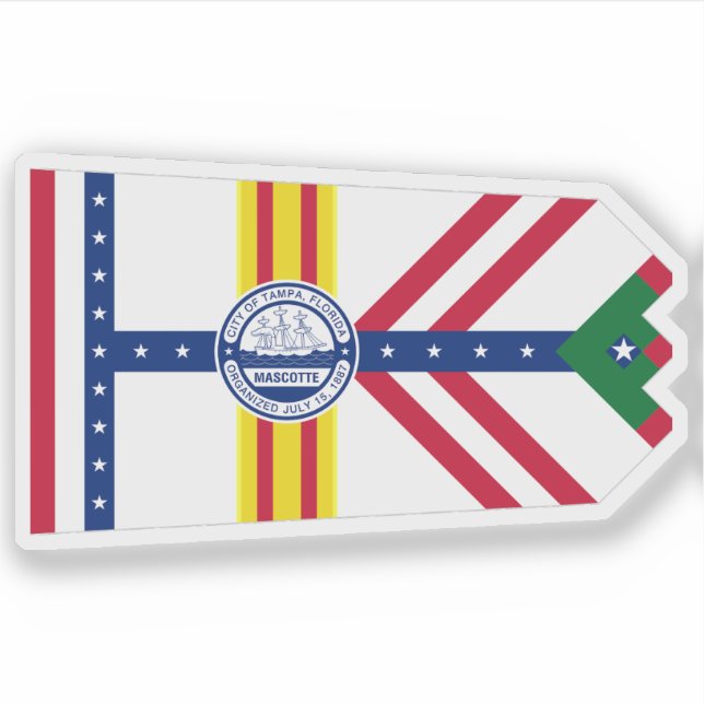 Sticker Flag of Tampa, Floride (Devant)