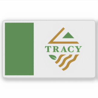 Sticker Flag of Tracy, California, USA